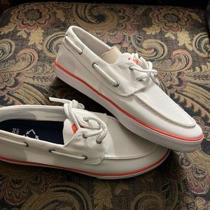 Sperry Bahama II Mens 13 white boat shoes